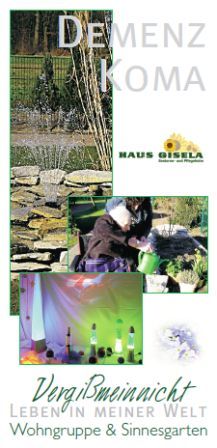 Flyer Haus Gisela Vergissmeinnicht Demenzkonzept